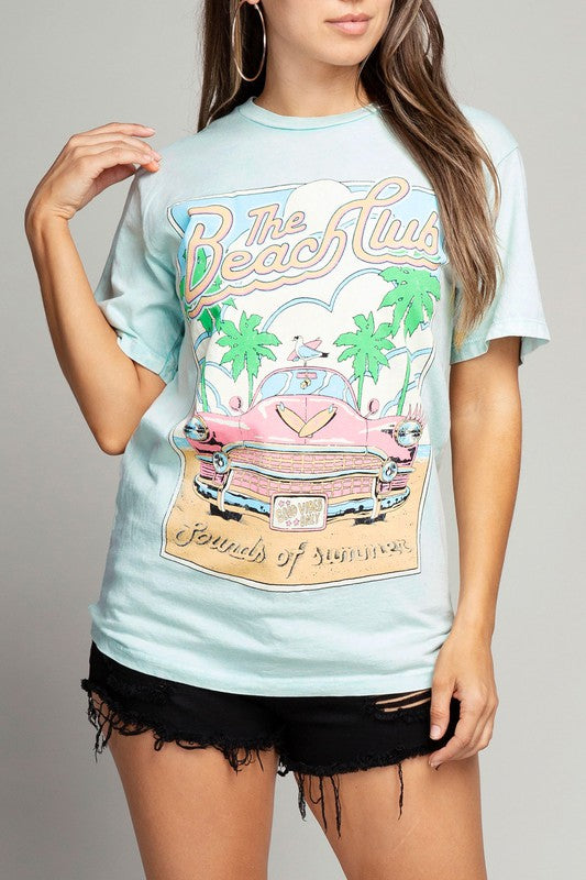 The Beach Club Car Graphic Top