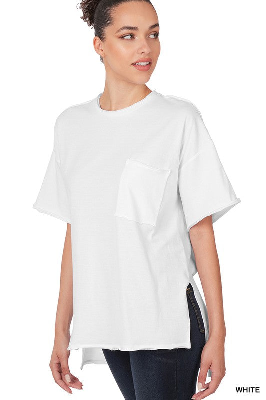 ROW EDGE HI-LOW HEM BOX TOP