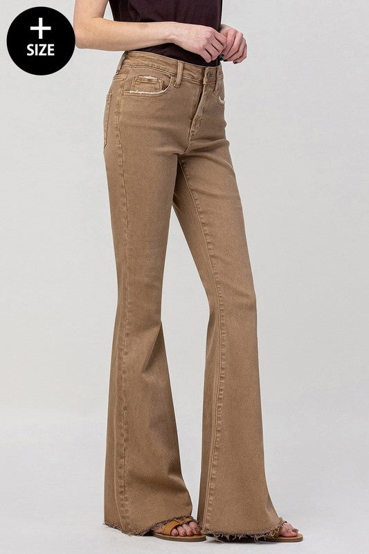 Plus Size High Rise Super Flare Jeans