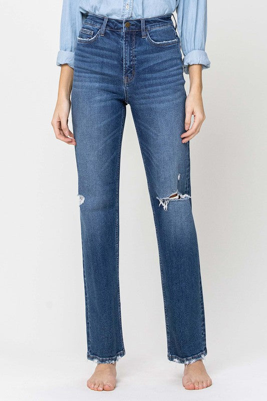 Super High Rise Straight Leg Jeans