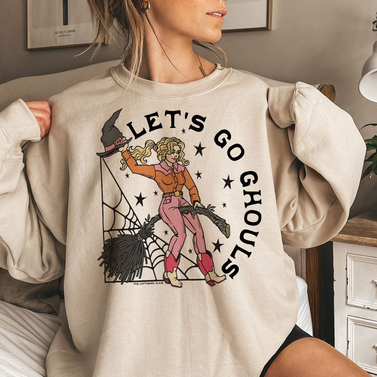 Lets Go Ghouls Sweatshirt - Cream