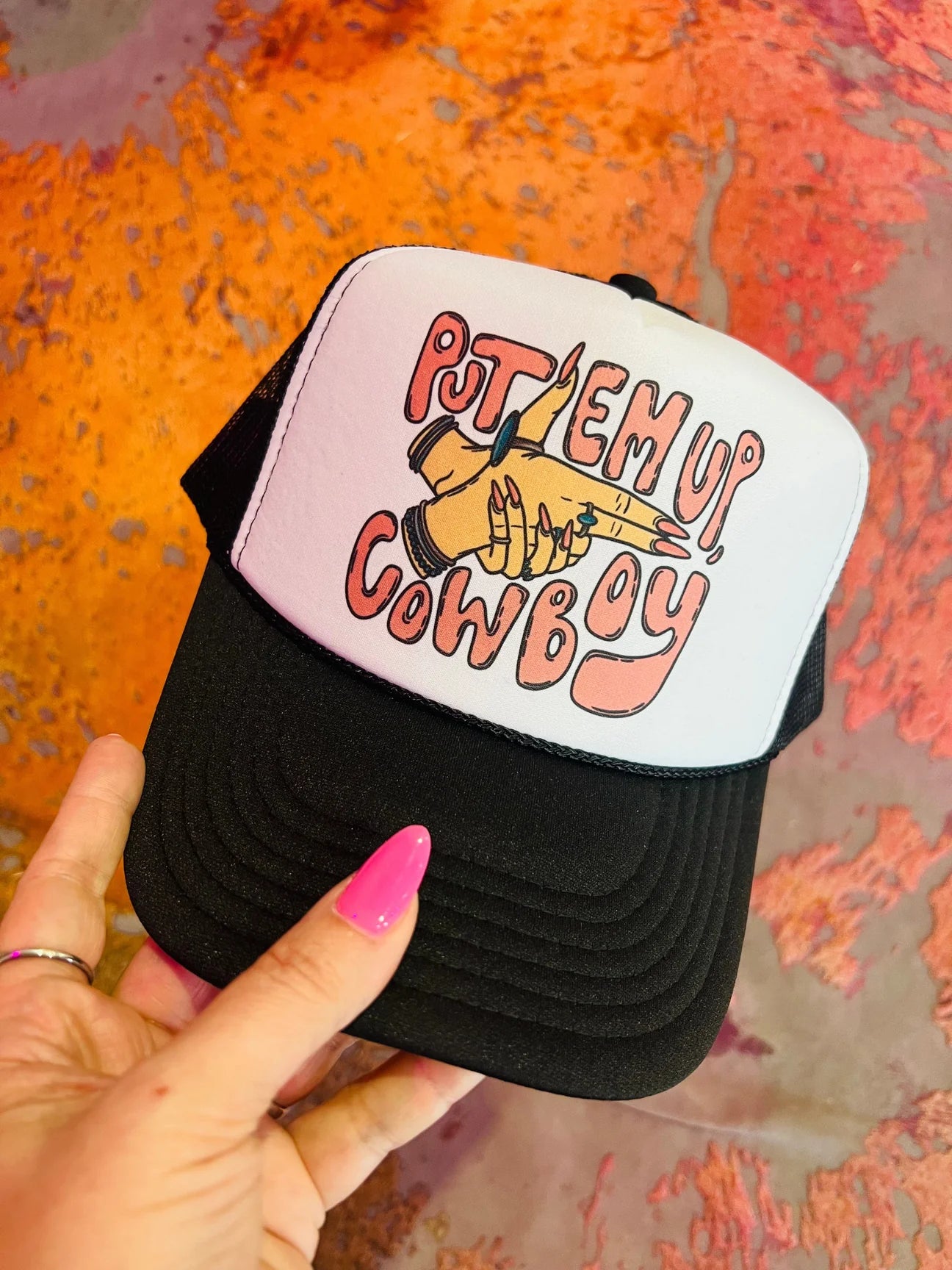 Put Em Up Cowboy Trucker Hat