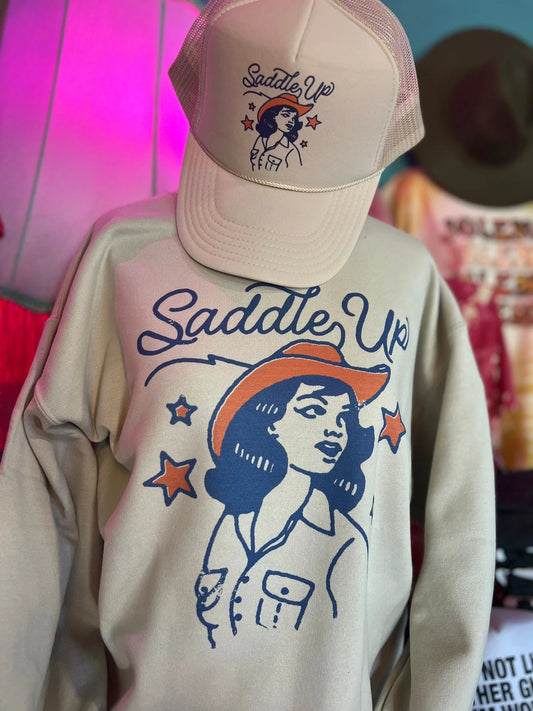 Saddle Up SWEATSHIRT - Cream