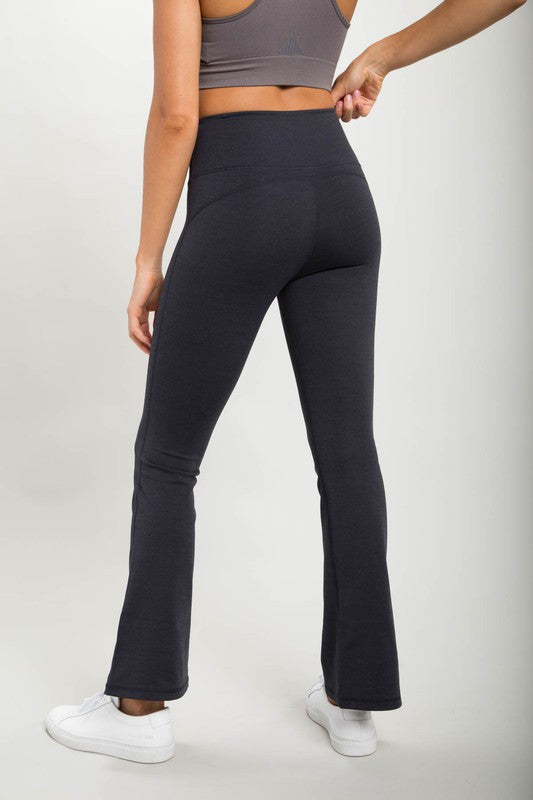 Flare Swoop Back High-Waisted Leggings