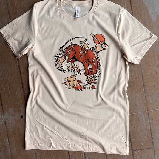 Cosmic Horse Tee - Cream