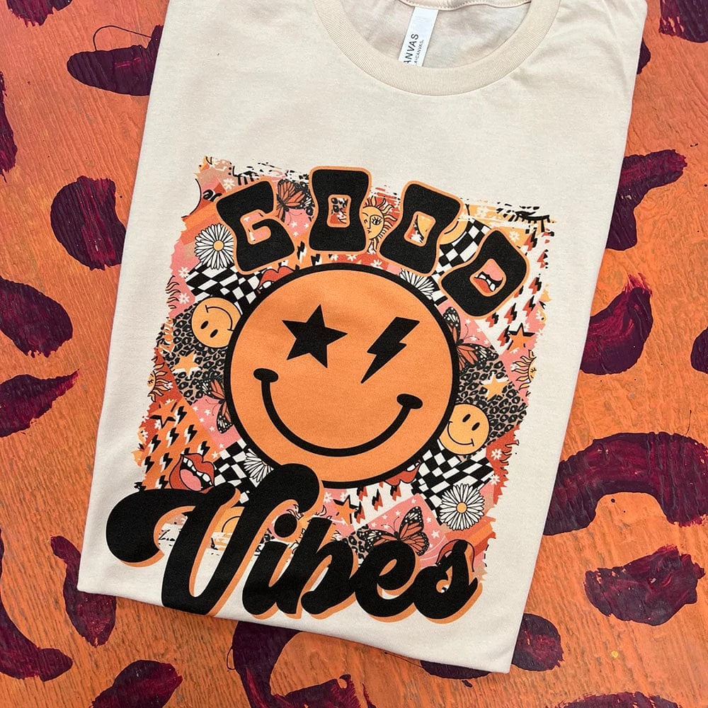 Good Vibes Tee - Cream