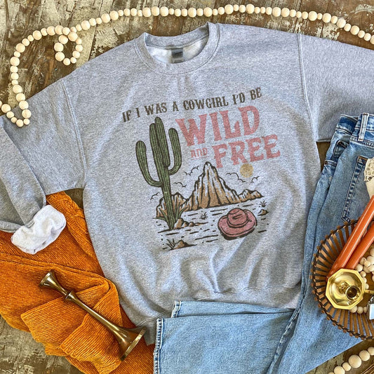 Wild & Free Grey Sweatshirt