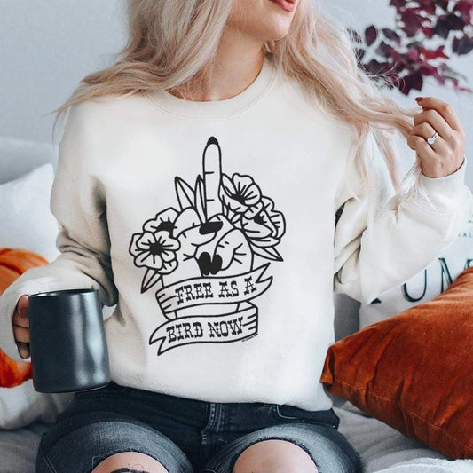 Free As a Bird Now Sweatshirt - White