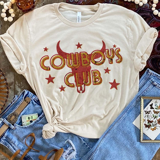 Cowboy’s Club Tee - Cream