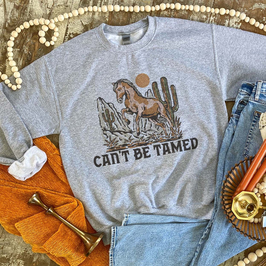 Can’t Be Tamed Grey Sweatshirt