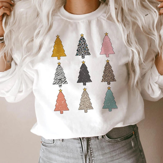 Christmas Tree Collection Sweatshirt - White