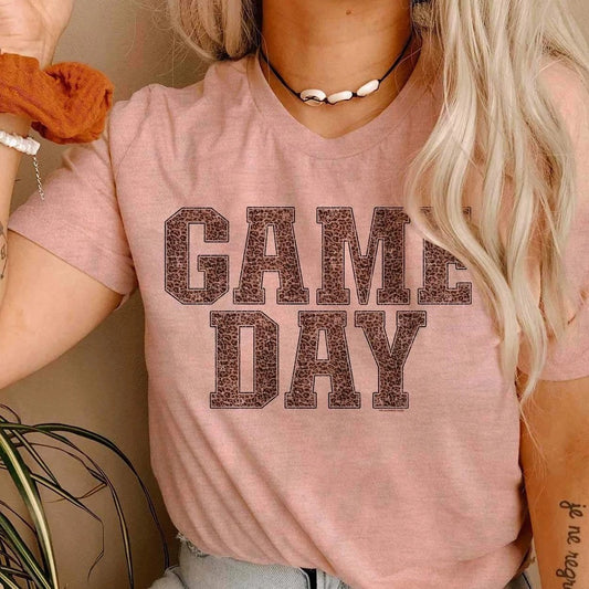 Game Day Tee - Heather Prism Peach