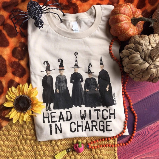 Head Witch in Charge Tee - Cream