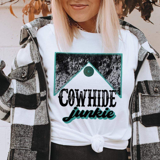 Cowhide Junkie Tee - White