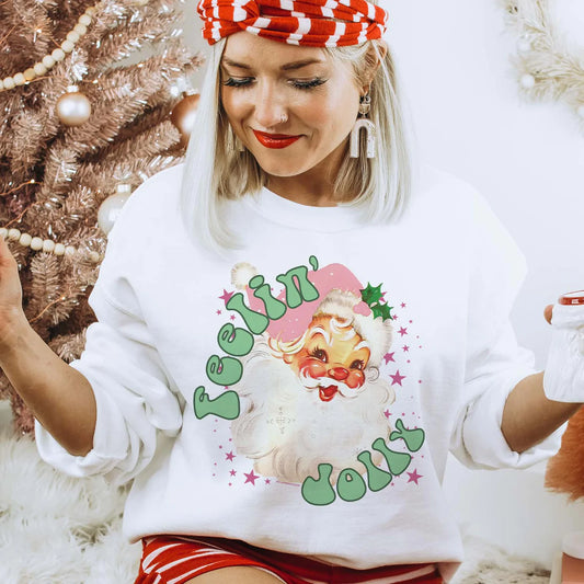 Feelin Jolly Sweatshirt - White