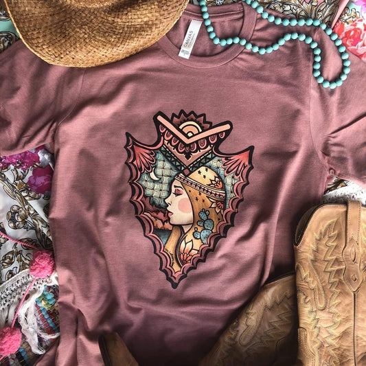 Arrowhead Desert Dreamer Hand Drawn - Mauve