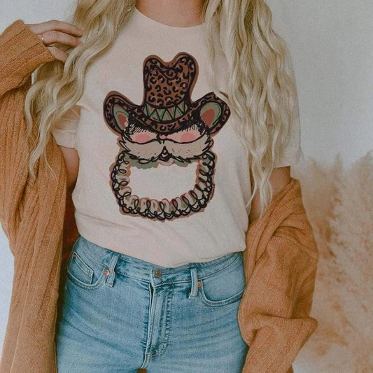 Western Santa Tee - Cream