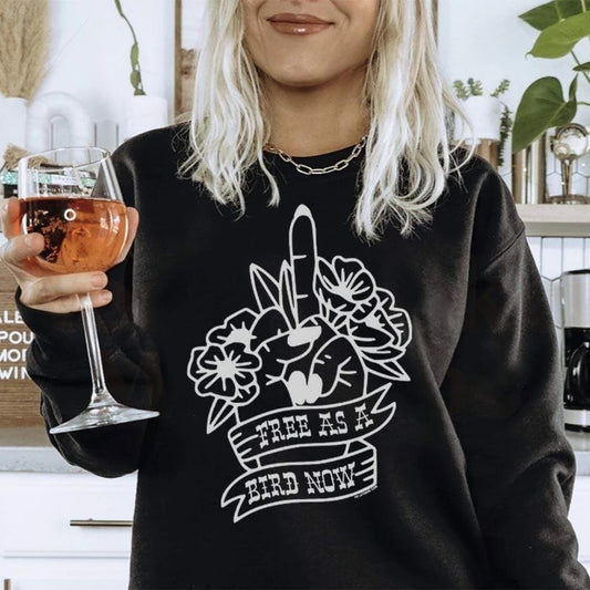 Free As a Bird Now Sweatshirt - Black