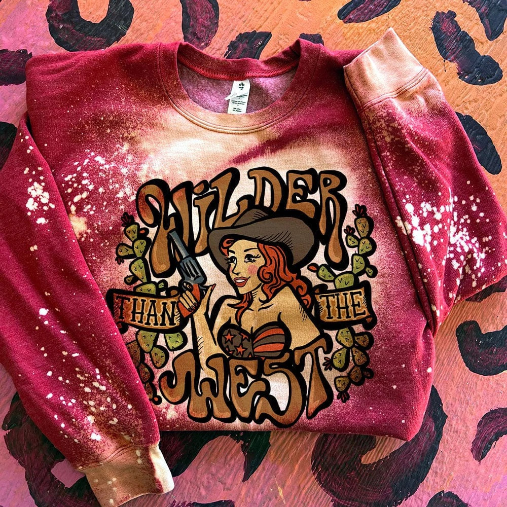 Wilder Than The West Sweatshirt - Red