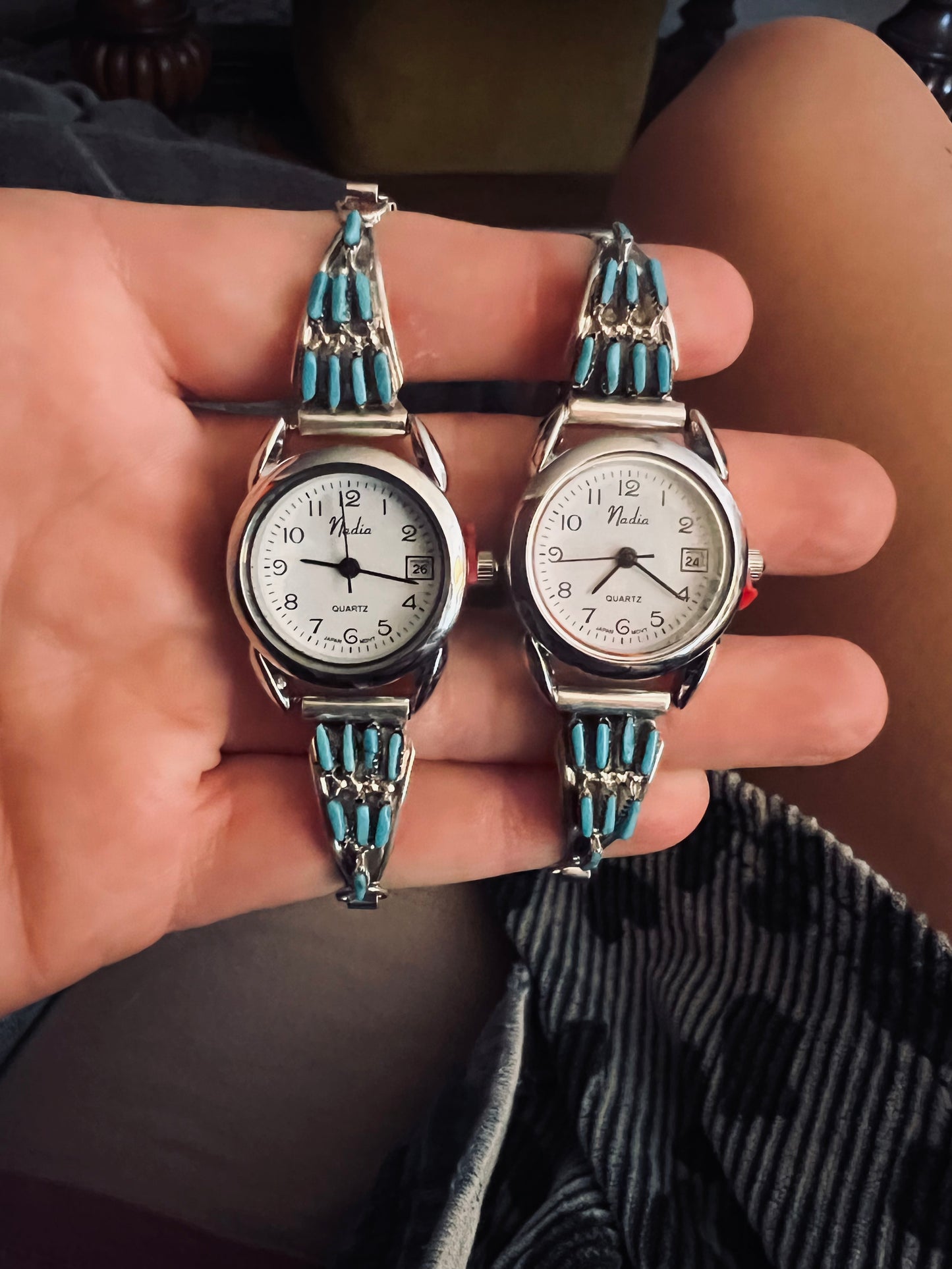 Zuni Signed Real Turquoise Watch