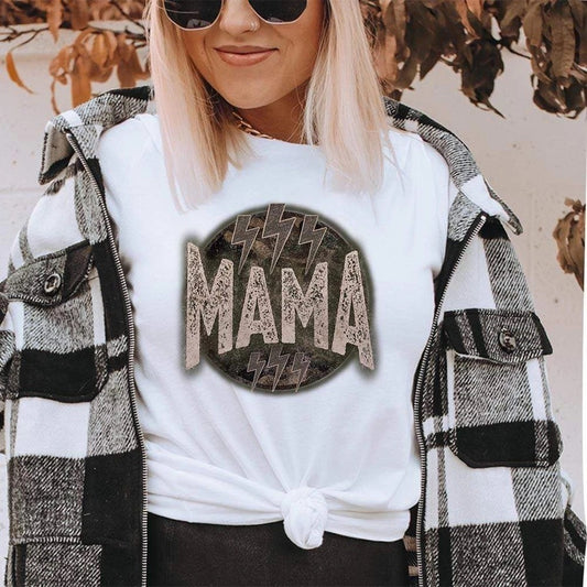 Mama Lightning Tee - White