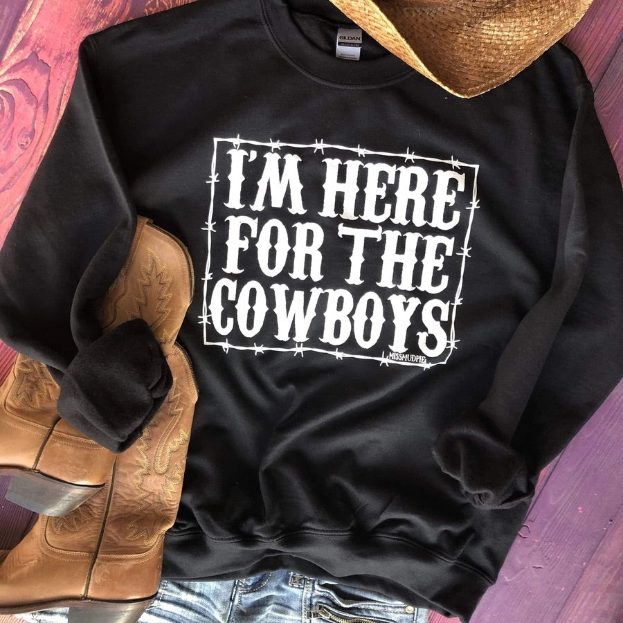 I’m Here For The Cowboys Sweatshirt - Grey