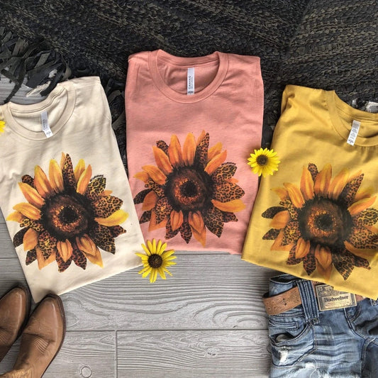 Leopard Sunflowers - Heather Mustard