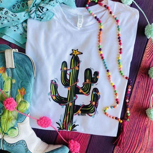 Holiday Cactus Tee - White