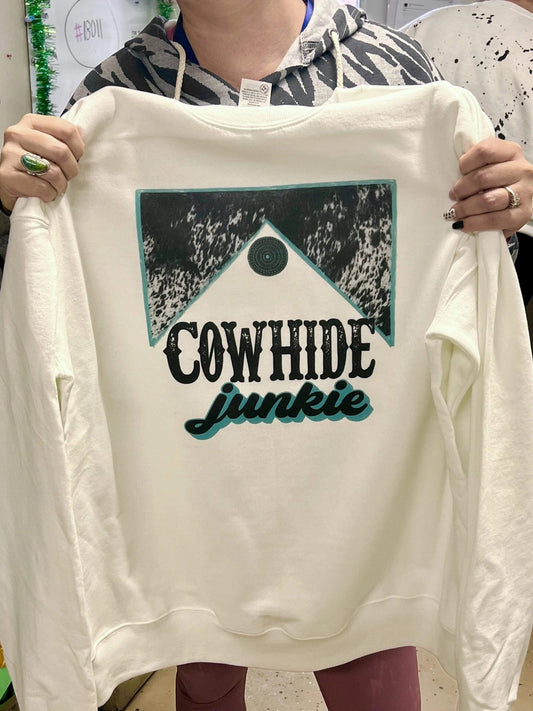 Cowhide Junky Sweatshirt - White