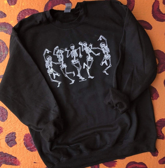 Skeleton Soirée Sweatshirt - Black