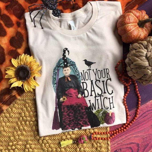 Not Your Basic Witch Tee - Cream