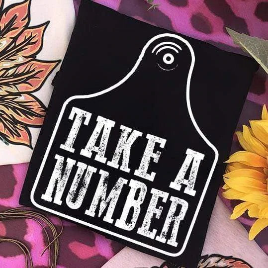 Take a Number Tee - Black