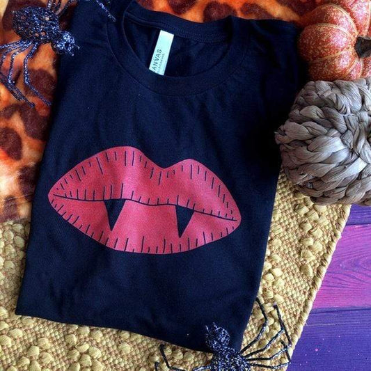 Vampire Lips Tee - Black