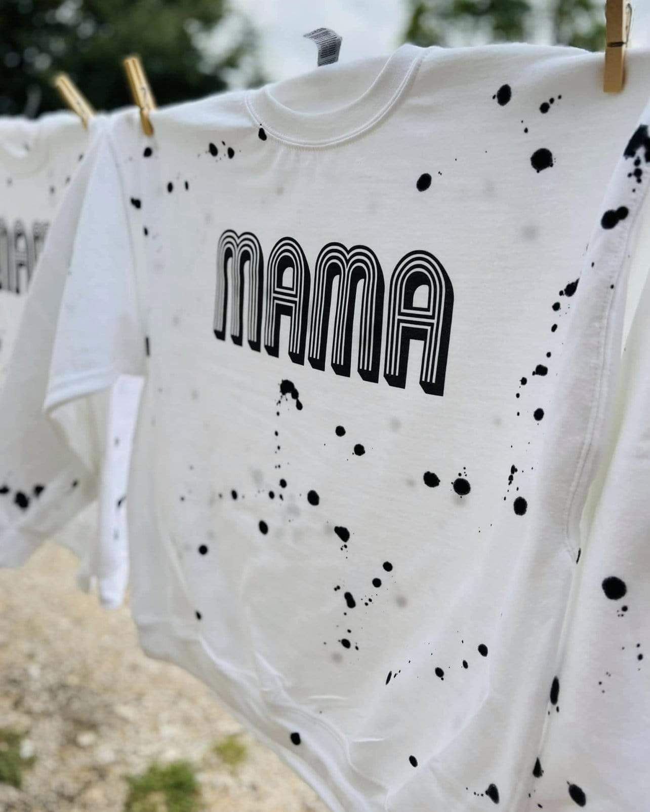 Mama Splatter Sweatshirt - White