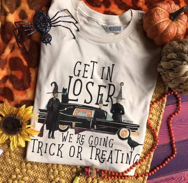 Get In Loser We’re Going Trick or Treating Tee - Cream