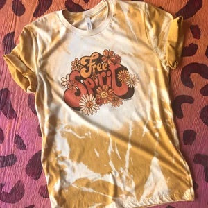 Free Spirit Bleached Tee - Mustard