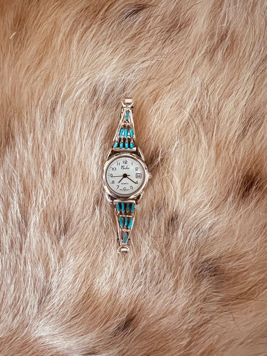 Zuni Signed Real Turquoise Watch