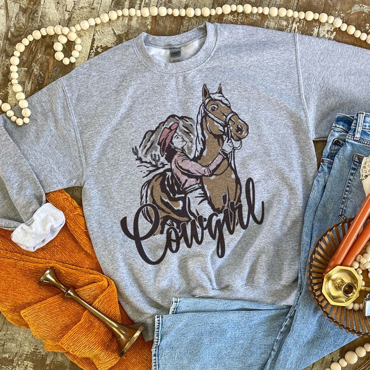 Cowgirl Grey Sweatshirt