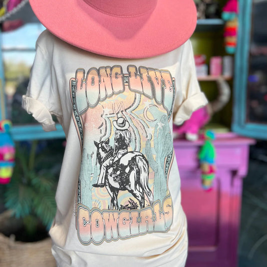 Long Live Cowgirls Cream Tee