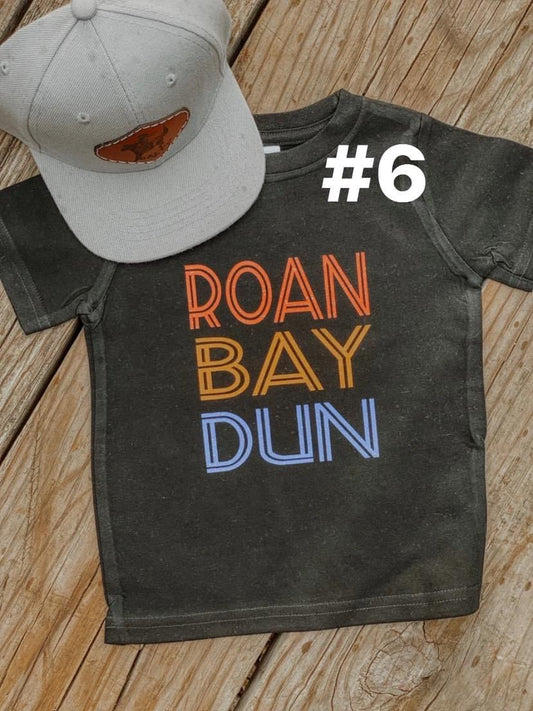 Roan Bay Dun Black Kids Tee