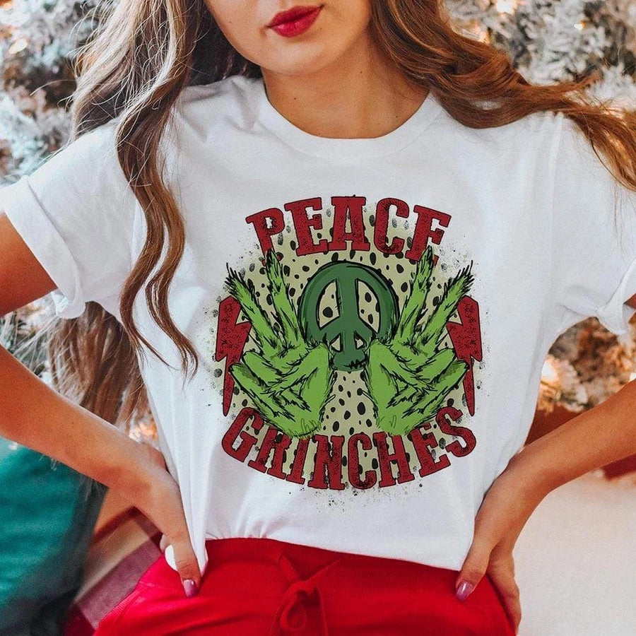 Peace Grinches Tee - White